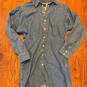 ASOS Blue Denim Long Sleeve Dress